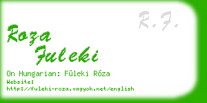 roza fuleki business card